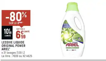 Petit Casino Ariel lessive liquide original power offre