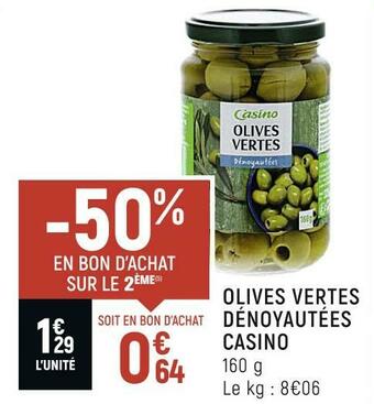 Casino olives vertes dénoyautées
