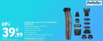 Intermarché Hyper Tondeuse multi 12 en 1 graphite babyliss offre
