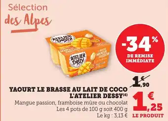 Bi1 Yaourt le brasse au lait de coco l'atelier dessy offre