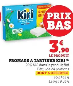 Bi1 Fromage a tartiner kiri offre