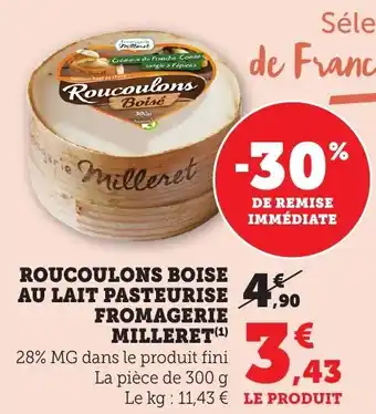 Bi1 Roucoulons boise au lait pasteurise fromagerie milleret offre
