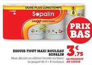 Bi1 Essuie-tout maxi rouleau sopalin offre