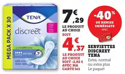 Bi1 Serviettes discreet tena offre