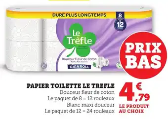 Bi1 Papier toilette le trefle offre