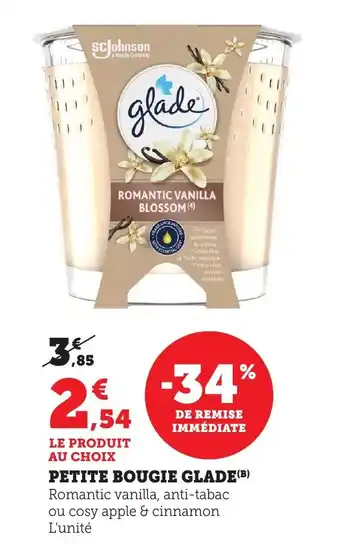 Bi1 Petite bougie glade offre
