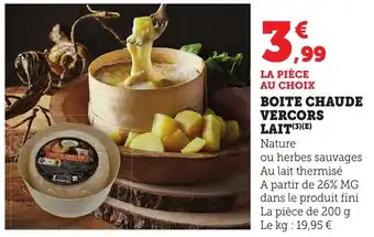 Bi1 Boite chaude vercors lait offre