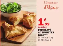 Bi1 Feuilleté au munster kirn offre