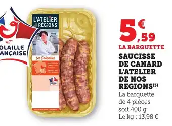 Bi1 Saucisse de canard l'atelier de nos regions offre