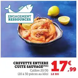 Bi1 Crevette entiere cuite sauvage offre