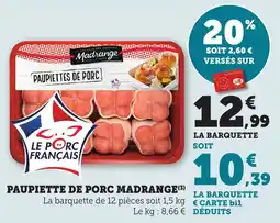 Bi1 Paupiette de porc madrange offre