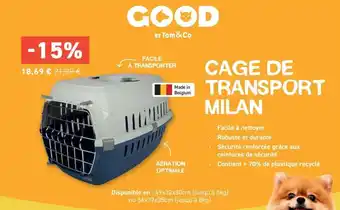 Tom&Co Cage de transport milan offre