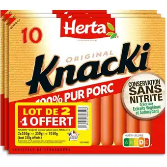 Carrefour Market HERTA Knacki 100% Pur Porc offre