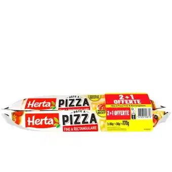 Carrefour Market HERTA Pâte à pizza fine & rectangulaire offre