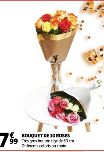 Auchan Bouquet de 10 roses offre