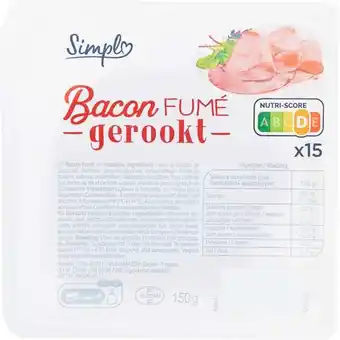 Carrefour Market SIMPL Bacon fumé offre