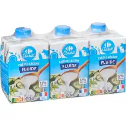 Carrefour CARREFOUR CLASSIC' Crème légère fluide U.H.T offre