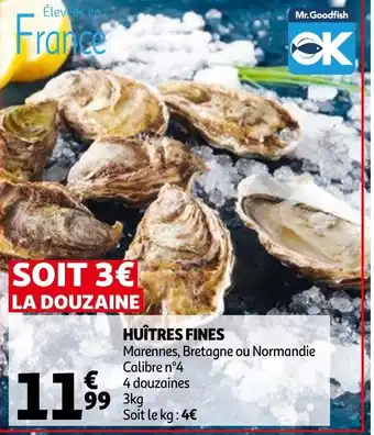 Auchan Huîtres fines offre