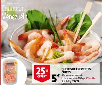 Auchan Queues de crevettes cuites offre