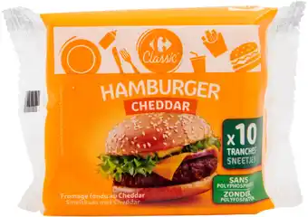 Carrefour CARREFOUR CLASSIC' Fromage fondu au cheddar en tranches offre