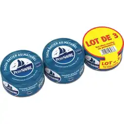 Carrefour PETIT NAVIRE Thon entier au naturel Lot de 3 offre
