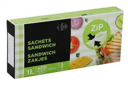 Carrefour CARREFOUR SUR TOUS LES SACS FRAICHEURS À ZIP offre