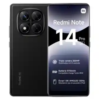 Carrefour XIAOMI Smartphone Redmi Note 14 pro 5G 8/256 offre