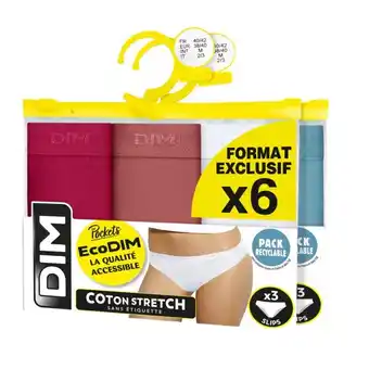 Carrefour DIM Slips Pockets Ecodim x6 offre