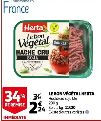 Auchan Le bon végétal herta offre