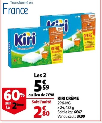 Auchan Kiri crème offre