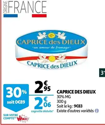 Auchan Caprice des dieux offre
