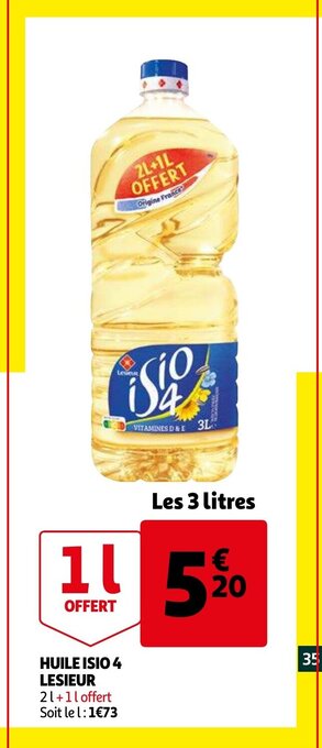 Auchan Huile isio 4 lesieur offre