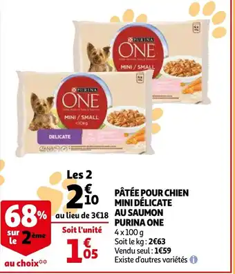 Auchan Pâtée pour chien mini délicate offre