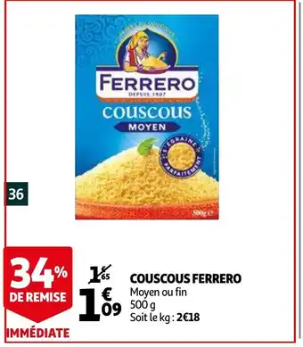 Auchan Couscous ferrero offre