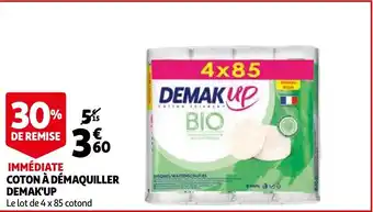 Auchan Coton à démaquiller demak'up offre