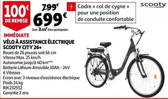 Auchan Vélo à assistance électrique scooty city 26+ offre