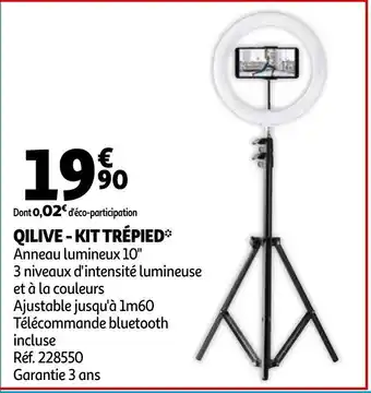 Auchan Qilive - kit trépied offre