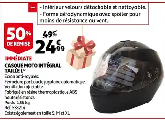 Auchan Casque moto intégral taille offre