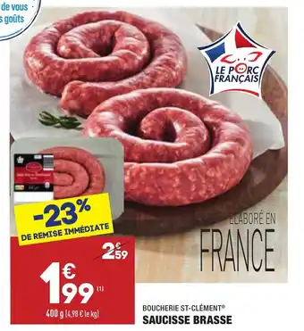 ALDI Saucisse brasse offre