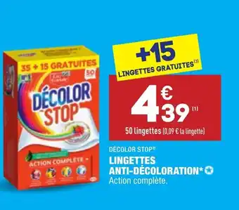 Lingettes anti-décoloration