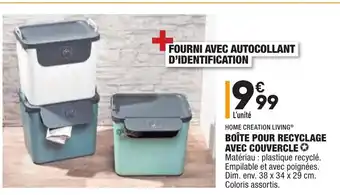 ALDI Boîte pour recyclage avec couvercle offre