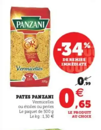 Super U Pates Panzani offre