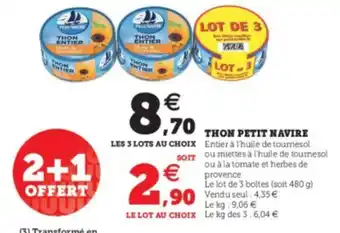 Super U Thon Petit Navire offre
