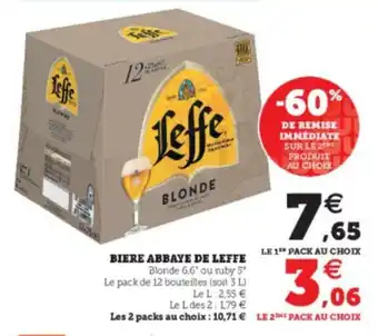 Super U Biere Abbaye de Leffe offre