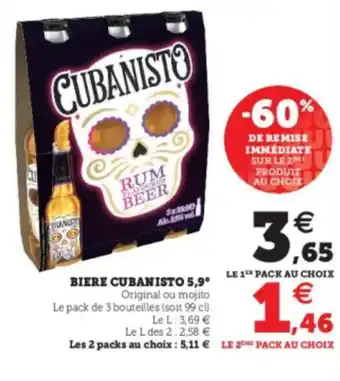 Super U Biere Cubanisto 5,9 offre