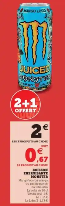 Super U Boisson Energisante Monster offre