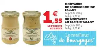 Super U Moutarde de Bourgogne IGP Fallot offre