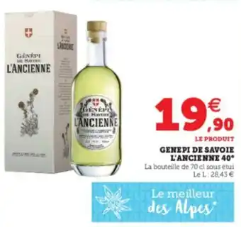 Super U Genepi de Savoie l'Ancienne 40° offre