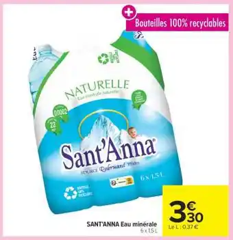 Carrefour SANT'ANNA Eau minérale offre
