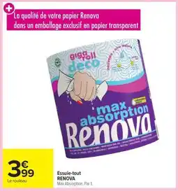 Carrefour ESSUIE-TOUT “RENOVA” offre